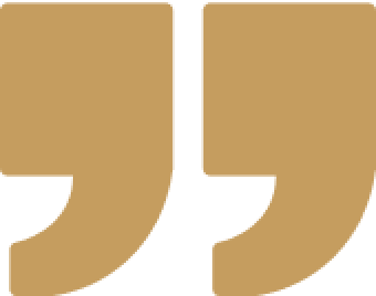 Golden quotation mark on a black background.